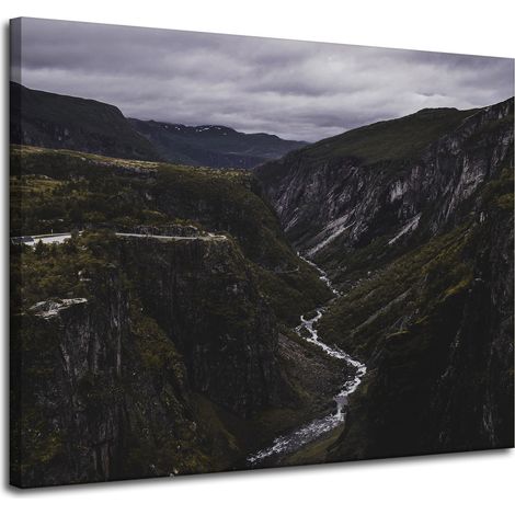 Leinwanddruck Natur Gebirgsbach 100x80 cm