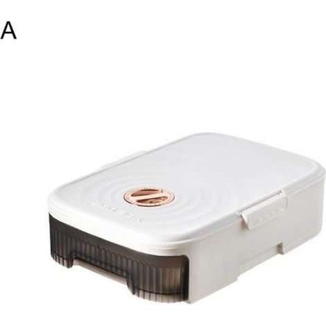 BOITE DE RANGEMENT - BAC DE RANGEMENT Tiroir à trous ventilés en plastique épais, rangement style-White 1 (1/2)