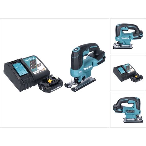 Sierra de calar pendular sin cable Makita DJV 184 RA1 18 V sin escobillas + 1x batería recargable 2,0 Ah + cargador