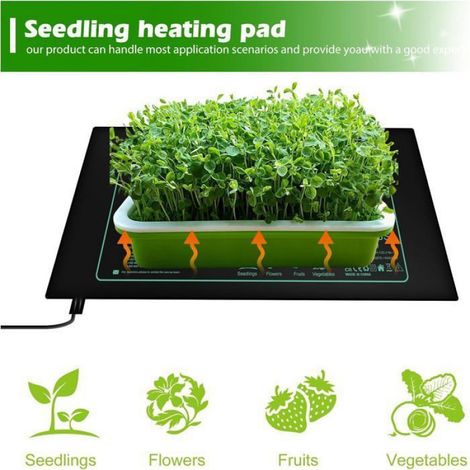 Tapis Chauffant Semis 50W, Plaque Chauffante Plantes Poussin, Mini Serre Reptile Jardin (1/5)