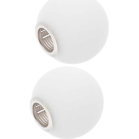 Lampenschirme aus mattiertem, opalweißem Glas, 2er-Pack, Schraubsockel, Ersatz für Deckenlampen, blendungsreduzierend, für moderne Schlafzimmer