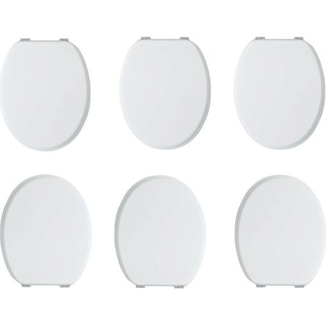 Offerta 6 Sedili Wc Universali In Mdf Bianco (1/4)