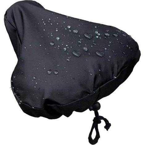 (2 pièces) Housse de selle de vélo imperméable et anti-poussière avec cordon de serrage, housse de selle de vélo pliable et portable (1/5)