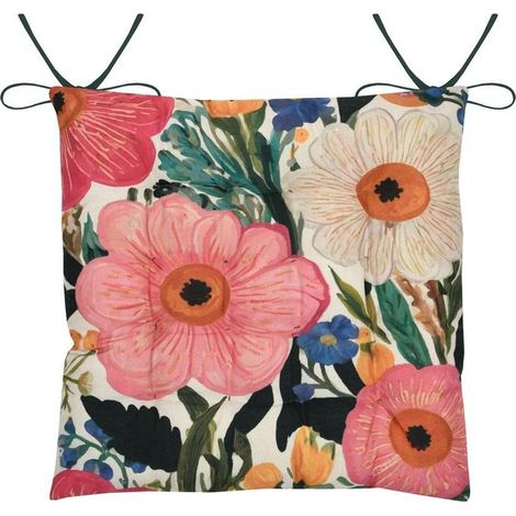 Cuscino per sedia BETTY 38x38 cm con fiori colorati