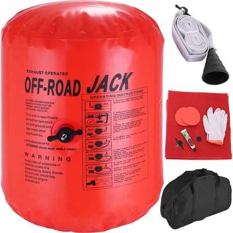 Cric gonflable pneumatique 4 tonnes – Capacité de levage 8800 lb – Hauteur de levée 800 mm – Nylon 1000D pour terrains accidentés – M-E (1/5)