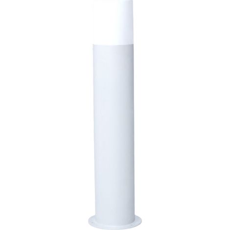 PALO LAMPIONCINO DA TERRA ATTACCO E27 DA ESTERNO IP54 - LAMPADA DA GIARDINO DESIGN MODERNO IN ALLUMINIO BIANCO (1/5)