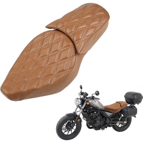 Sitzmodifikation für Honda Rebel CMX300/500 (2017-2022) (Vorder- und Rücksitze, braun): Rautenmuster. (1/5)
