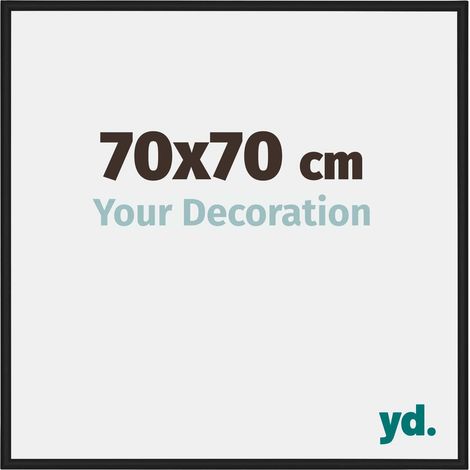 yd. - Cadre photo 70x70 - Noir Brillant - Aluminium - Miami (1/5)