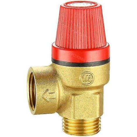 Soupapes de décharge mâles 1/2" - Eau/Huile/Gaz (5 bars) - Soupape de sécurité en laiton (1/2)