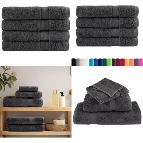 Premium-Saunatücher SOLUND 4 Stk Anthrazit 80x200 cm 600 g/m² - Saunatücher - Baumwollhandtücher - Saunakleidung - Wellnessaccessoires - Anthrazit - Home & Living (1/5)