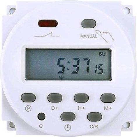 Minuteur électronique DC 12V 16A, 28 programmes, écran LCD programmable, horloge numérique pour automatisation (1/5)
