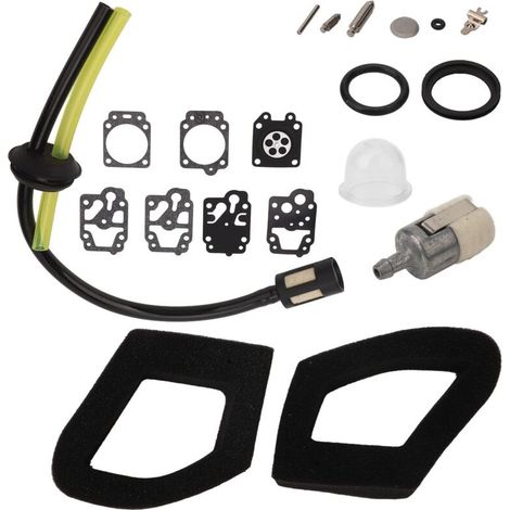 Kit de filtre à air de carburateur Accessoires d'outils de jardin Filtre de carburateur pour tondeuse à gazon GX35 GX25 HHB25 HHH25 K20 WY avec filtre à carburant (1/5)