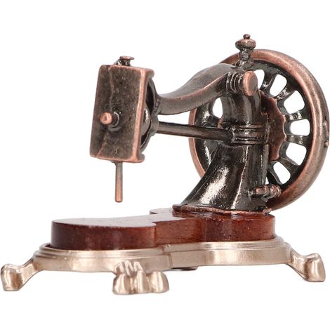 Machine à coudre pour maison de poupée, mini portable, un joli modèle miniature en métal pour maisons de poupées à l'échelle 1:12. (1/5)