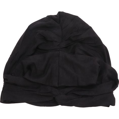 Bonnet Turban Musulman en Coton Modal Extensible Doux Confortable Chic pour Femme Foulard de Tête Noir (1/5)