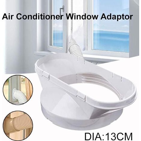 Accesorios duraderos para aire acondicionado portátil de 13 cm, práctico panel para ventana, tubo de conexión de escape blanco, calefacción  Calefacción  (1/4)