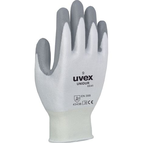 UVEX Schnittschutzhandschuhe UNIDUR 6641 PU, weiß/grau, Gr. 10 (1/2)
