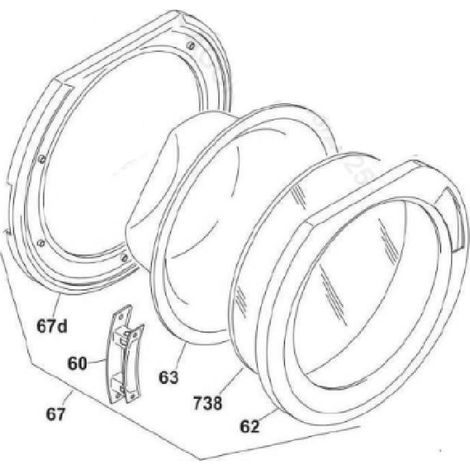 Ersatzteil - Außenrahmen (Position 62) - - HOOVER, ESSENTIEL B, TERZISMO