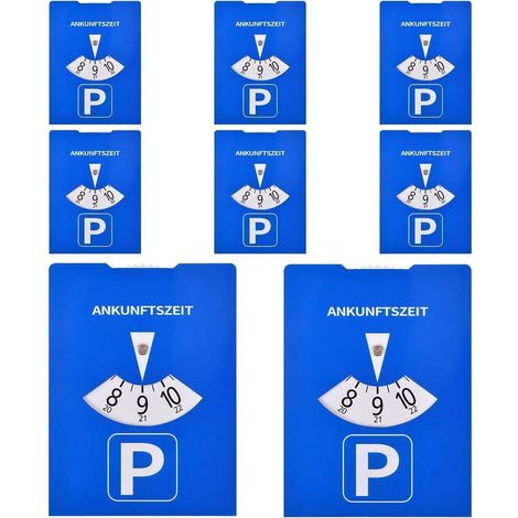10x Parkscheibe Pappe 11x15cm Blau für Auto LKW Wohnmobil (1/5)