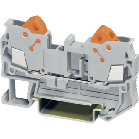 Phoenix Contact 3206416 Durchgangsklemme 6.2 mm Schnellanschluss Grau 1 St.
