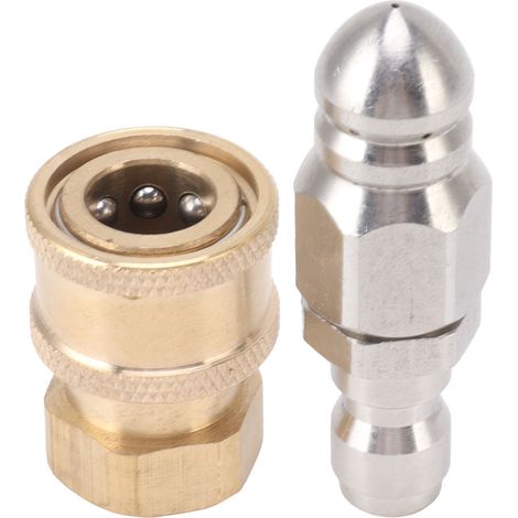 Buse d'égout compacte G1/4 à insertion rapide pour tuyau de vidange, raccords pour nettoyeur haute pression, filetage interne G3/8 (1/5)