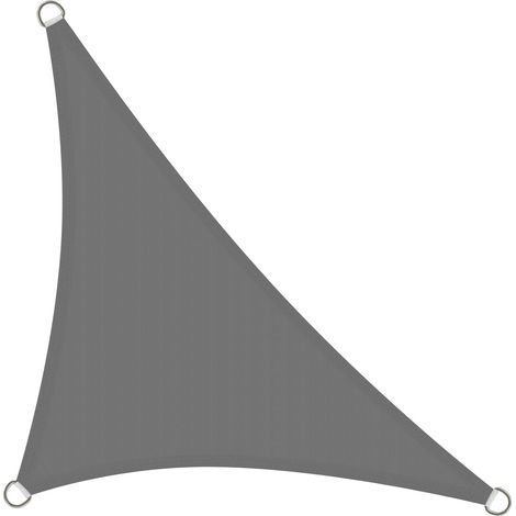 Voile d’ombrage Triangulaire 3x3x4.3 m Imperméable, Toile Ombrage Extérieur Triangle PES Résistant à l'eau Voile Ombrage avec 98% de Protection UV pour Patio Jardin Pergola, Gris (1/5)