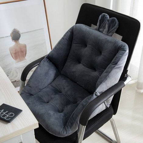 Coussin de Chaise avec Dossier, 45cm siège Coquille Fauteuil Velours Douillet Elastique Coussin de Siège pour pour Bureau Jardin,A (1/5)