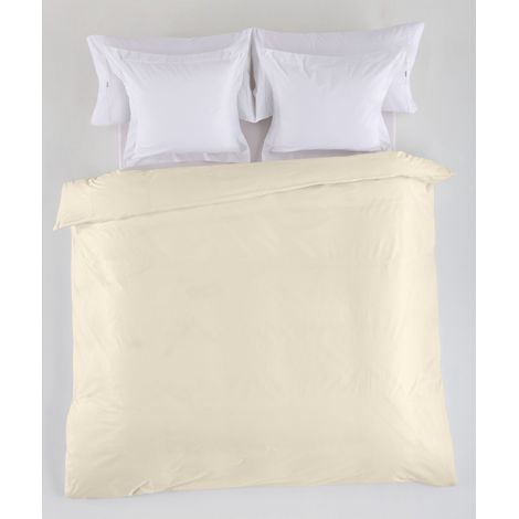 FUNDA NORDICA lisa color crema - Cama de 135/140 (1 pieza) - 50% algodón / 50% poliéster - 144 hilos. Gramage: 115 (1/4)