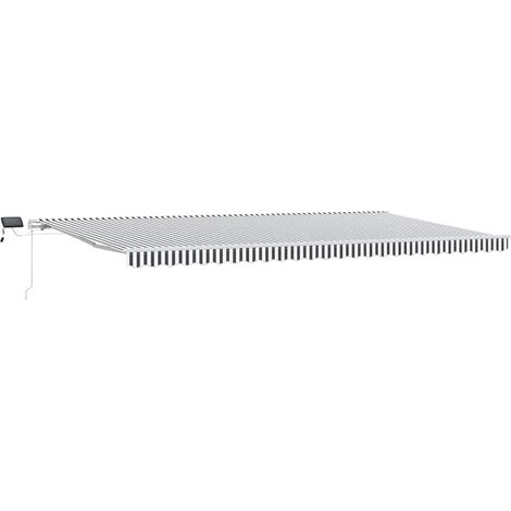 Maison Exclusive - Markise Manuell mit LED Anthrazit & Weiß 600x3