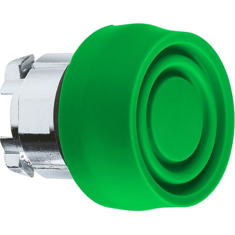 tête bouton poussoir - capuchonné - affleurant - vert - schneider harmony zb4bp3s (1/4)