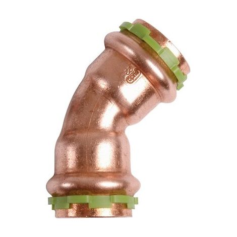 Raccord cuivre coudé 45 degrés à sertir - Femelle - Diamètre 18 mm - Aalberts Integrated Piping Systems