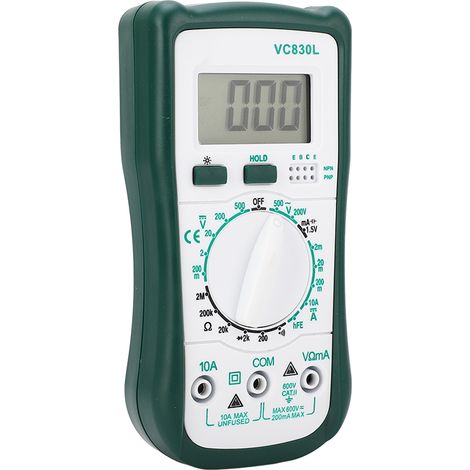 Multimètre numérique de poche, mini testeur électrique pour tension, courant, résistance et diodes (1/5)