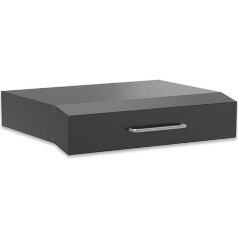 Forge Adour – Couvercle en acier époxy noir pour plancha Origin 60 – Résistant aux intempéries – Fixation par charnières arrière – Garantie 2 ans