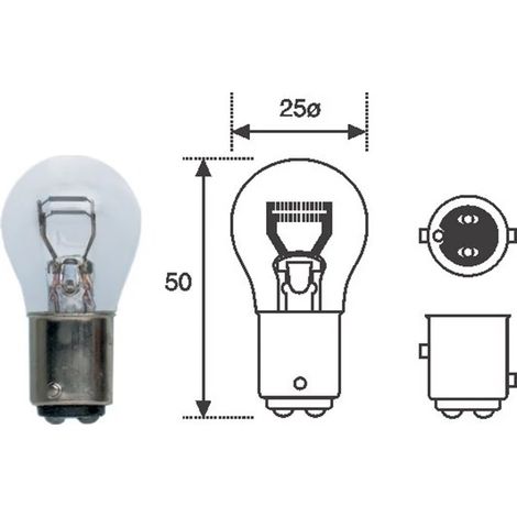 Ampoule, feu stop Magneti Marelli 008528100000 009600020000 0417338 0417338-00