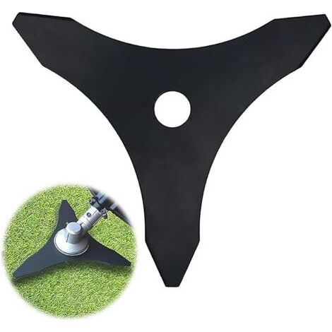 Lame 3 Dents, Lame Débroussailleuse Ronce, Lame de Débroussailleuse Universelle, Disque Debrouissalleuses Lames, Têtes pour Débroussailleuses, accessoires Tondeuse à Gazon, 25.4 X 255 mm (1/4)