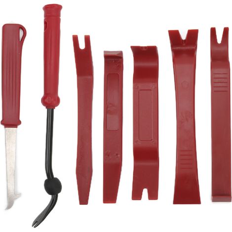 Lot de 7 démonteurs pour garnitures intérieures de voiture, outils de levier en plastique pour radio, porte, tableau de bord et console centrale. (1/5)