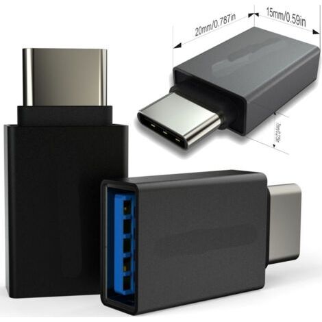 Adaptateur Otg Type C Connecteur Usb C Type C Type-c Mâle Vers Usb A 2.1 Femelle