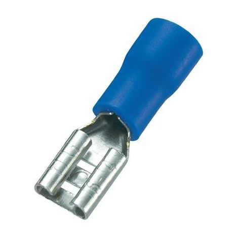 Cosse clip 4.8 mm x 0.8 mm TRU COMPONENTS FDD2-187(8) 180 ° partiellement isolé bleu 100 pc(s)