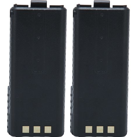Lot de 2 batteries Li-ion 3800 mAh pour talkies-walkies BAOFENG BF UV5R 5RA 5RB 5RC 5RD 5RO 5RE. Batteries de remplacement compatibles avec les radios bidirectionnelles BAOFENG BF UV5R 5RA 5RB 5RC 5RD (1/4)