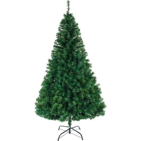 Sapin de Noël artificiel 4 FT vert, arbre de Noël non lumineux 230 branches, pied métal stable (1/5)