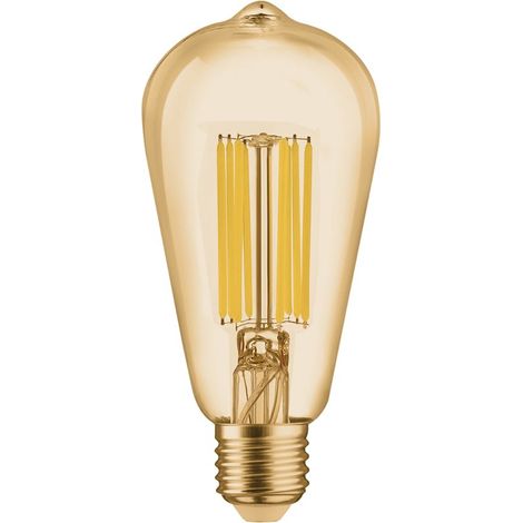 Bombilla LED E27 ST64 Oro Clase A (7W)  4000ºK (blanco neutro)
