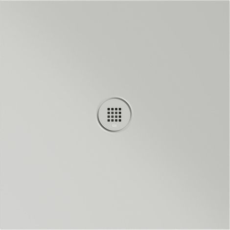 Receveur de douche en céramique carré 80x80x2cm, cenere mat
