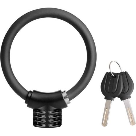 Câble antivol de vélo avec clé, haute sécurité, câble de 12 mm, pour vélo de route et scooter. (1/5)