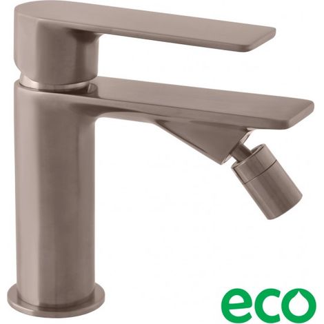 Mitigeur bidet à poser NIL en laiton métal gris brossé sans siphon (1/2)