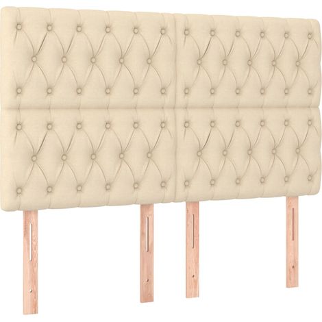 Maison Exclusive - Cabecero de cama de tela color crema 144x7x118 (1/5)