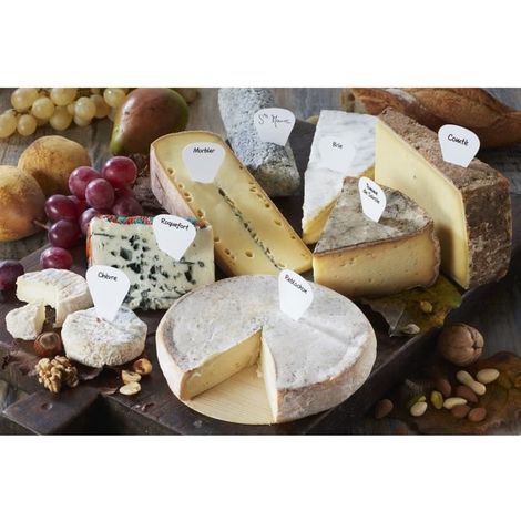 Marque-fromages - CHEVALIER DIFFUSION - x16 - Plastique - Blanc - 5 cm x 3,5 cm (1/3)
