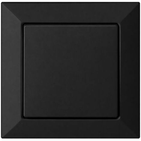 Interrupteur Mural Simple Encastré 10A - Noir mat - SILAMP