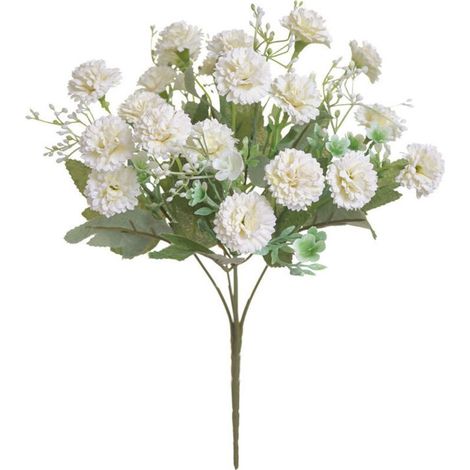 2 fleurs artificielles – Hortensias blancs – Bouquet décoratif d'intérieur (1/5)
