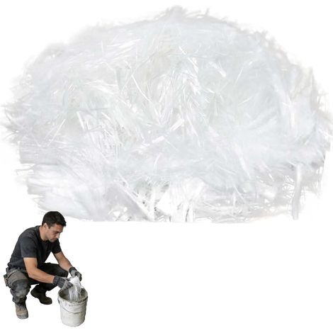 Fibre de Verre 2,2 LB pour béton, Ciment, époxy et mortier Renforcement, résistance à la Chalet à la Corrosion, idéale pour Applications DIY et Professionnelles (1/5)