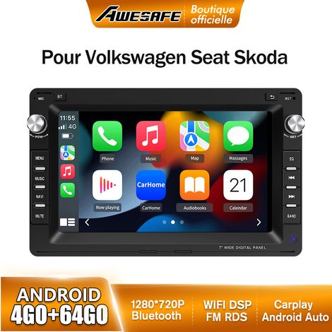 AWESAFE 4G Autoradio Android 13 pour VW Passat B5 Golf Polo MK4 T5 4Go+64Go avec 7'' Écran Tactile GPS Carplay Android Auto (1/5)