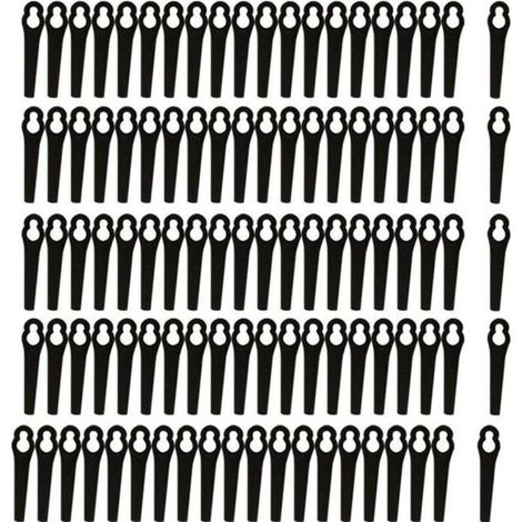 Lot de 100 Lame en plastique de rechange pour Coupe-bordure Bosch ART 23-18 LI/26-18LI Noir (1/2)
